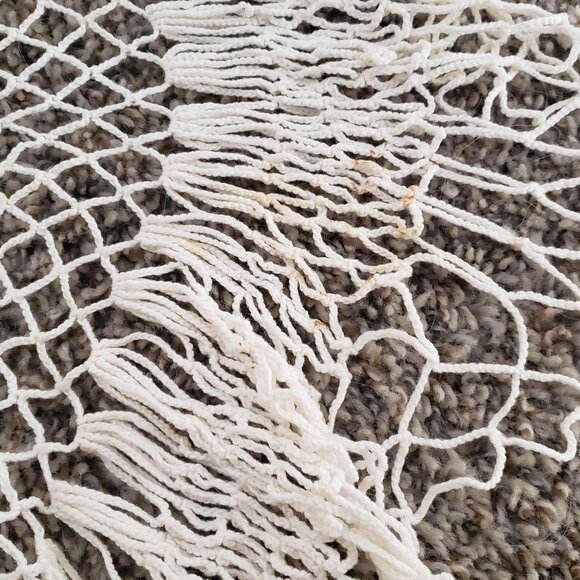 Round Crochet Tablecloth Doily Handmade Vintage Boho Retro - Picture 5 of 7